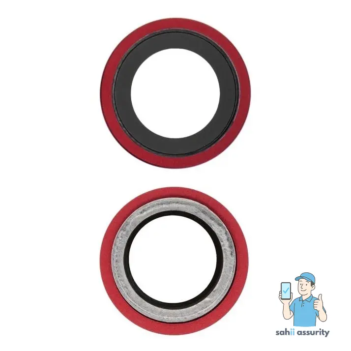 Camera Lens Glass with Frame for Apple iPhone 12 Red thumbnail